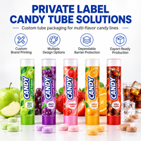 Tube souple laminé personnalisé de qualité alimentaire pour bonbons, conteneur en aluminium et plastique avec bouchon à vis, logo imprimé UV, 12,7-35 mm