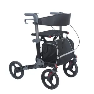 Kaiyang KY9157L Alat Bantu Jalan, Rollator Aluminium untuk Orang Tua dengan Rem Eropa, Aluminium Lengan Bawah