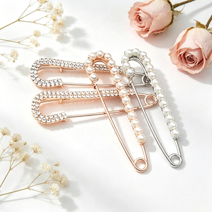 Épingles de sûreté géométriques avec pompon pour bijoux faits main, pulls, vestes en jean et accessoires de mode - Product Image 5