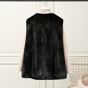 2025 nuovo gilet <span class=keywords><strong>di</strong></span> pelliccia <span class=keywords><strong>di</strong></span> <span class=keywords><strong>visone</strong></span> Saga da donna autentico capospalla invernali Casual giacca senza maniche naturale senza maniche - Product Image 3