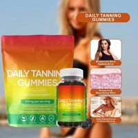 HDK OEM ODM Gommes bronzantes quotidiennes enrichies en Vitamine C, véganes, sans sucre, pour un éclat de peau, amplificateur de bronzage, supplément de beauté bronzant sans soleil sûr