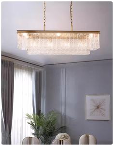 Design populaire Moderne De Luxe Led Lustre En Laiton Plafonnier Verre Restauration <span class=keywords><strong>Chiara</strong></span> Pendentif Lumière Pour Salon Hôtel - Product Image 6