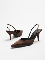 Mules élégantes noires à bout pointu et talon chaton, mules sexy à découpe en V pour femmes, chaussures habillées professionnelles pour le bureau