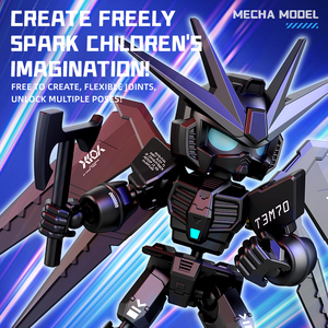 Modelo de Mecha <span class=keywords><strong>Gundam</strong></span> Pequeño con Articulaciones Móviles, Figura de Juguete para Armar, Juguete Moderno y Genial de Plástico para Niños, Impreso en <span class=keywords><strong>3D</strong></span>, Venta al por Mayor - Product Image 4