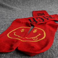 Chaussettes brillantes en coton personnalisées avec logo réfléchissant, populaires et best-sellers, pour hommes et femmes