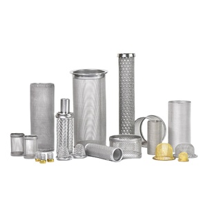 Tube filtrant en maille tissée néerlandaise en acier inoxydable, cylindre à tamis de petit diamètre de 5 à 20 microns pour filtration de précision - Product Image 1