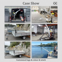 Mini grue de levage électrique manuelle à 360 degrés en alliage d'aluminium avec une capacité de 400 kg pour utilisation sur remorque, bateau et camionnette