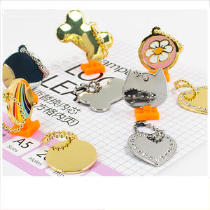 Targhette per cani smaltate morbide con osso di gatto a cuore rotondo per incisione con catena a sfera - Product Image 3