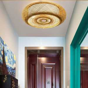Lampe <span class=keywords><strong>de</strong></span> plafond ronde en bambou tissé minimaliste moderne, d'inspiration <span class=keywords><strong>zen</strong></span>, pour salon, restaurant - Product Image 6