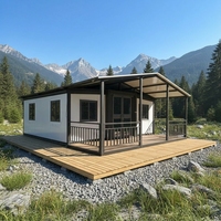 Cabine conteneur préfabriquée extensible à double aile avec aménagement intérieur personnalisé pour camping, hébergement, bureau temporaire, stand commercial