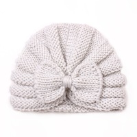 Bonnet en tricot classique pour filles, automne-hiver, bébé, nourrisson, nouveau-né, bonnet chaud pour bébé avec un joli nœud, impression numérique pour filles