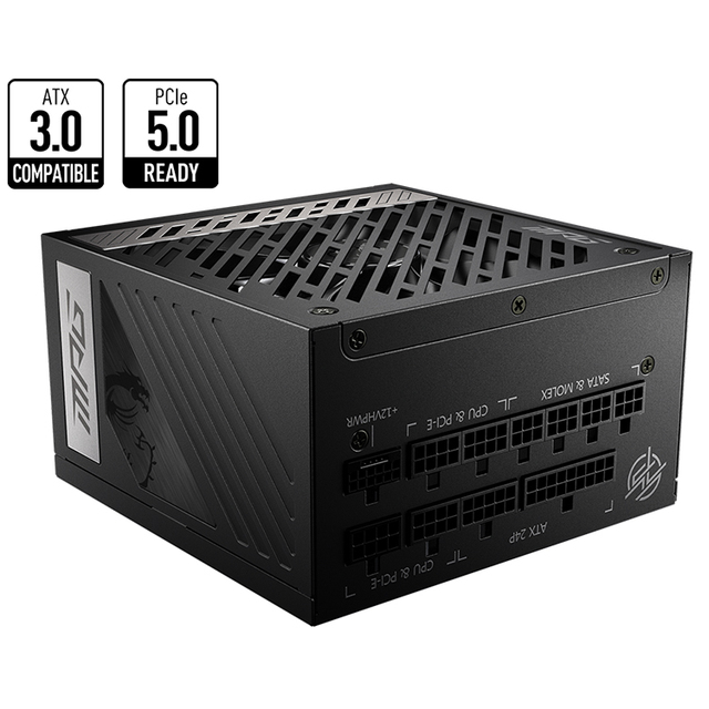 MSI MPG A1000G PCIE5 1000W Gaming Power Supply with 80 Plus Gold Certified and 100% Japanese 105 Capacitor