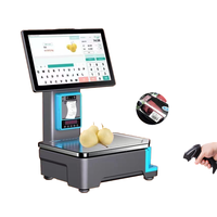 BeYou Timbangan Kasir POS Terintegrasi AI Presisi Tinggi dengan Pencetakan Label Barcode, Android 11, Layar Sentuh Kapasitif 11 Inci