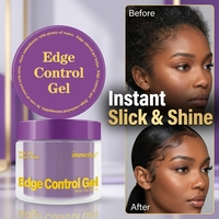 Cire coiffante naturelle pour les bords avec miel, aloe et ortie, tenue forte, non grasse, fixateur de bords pour cheveux afro-américains