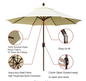 <span class=keywords><strong>Parapluie</strong></span> pliant moderne en polyester de haute qualité pour l'extérieur - Product Image 4