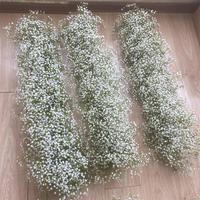 Bogen-Hintergrundreihe aus Seiden-Kunstblumen, Künstliche Schleierkraut-Blumen, Künstlicher Schleierkraut-Blumenläufer