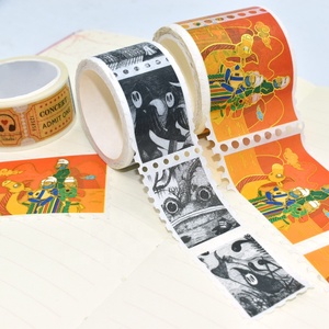 Tùy Chỉnh In DIY Bưu Chính Quà Tặng Gói Chết Cắt Tem Duy Nhất Hai Mặt Acrylic Nóng Chảy <span class=keywords><strong>Washi</strong></span> Băng Băng Giấy Cho Độ Bám Dính - Product Image 1