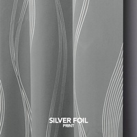Rideau occultant en polyester haute précision à motif ondulé avec envers argenté pour salons, exclusivité transfrontalière, collection été