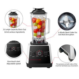 เครื่องปั่นอเนกประสงค์ขนาด 2 ลิตร สำหรับใช้ในครัวเรือน <span class=keywords><strong>บด</strong></span>ผักผลไม้ คั้นน้ำ ทำอาหาร ปั่นน้ำผลไม้ และบดน้ำแข็ง - Product Image 4