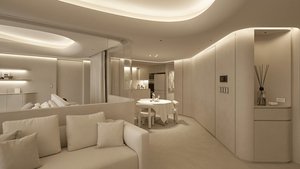 Lemari pakaian desain Modern kustom, furnitur lemari kamar tidur desain kelas atas dengan pintu kaca aluminium dengan lampu LED - Product Image 6