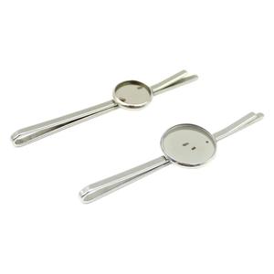 Base de pince à cravate en acier inoxydable, 4 pièces, matériel de fabrication de bijoux DIY, accessoire pour cheveux, accessoire vestimentaire - Product Image 5