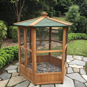 SDB004 Lussuosa Voliera Grande in Legno con Motivo Stampato per Uso Esterno, Gabbia per Pappagalli e Fringuelli - Product Image 2