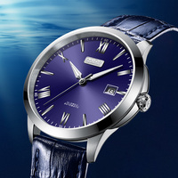 Reloj Mecánico Minimalista de Acero Inoxidable para Hombre, Personalizado OEM, con Fecha, Movimiento Automático Japonés, Estilo Piloto