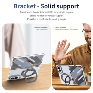 Funda Magnética Transparente para Teléfono Samsung Z Fold 8 7 6 5 4 3 con 360° de Protección °   Protector de pantalla frontal con soporte, cubierta rígida a prueba de golpes - Product Image 6