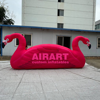 Cabine gonflable portative de DJ de flamant rose pour la décoration d'étape de musique