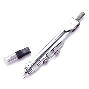 Ensemble de compas de géométrie en métal argenté professionnel pour les élèves, étui à crayons personnalisé avec logo, 12x4x3cm - Product Image 5