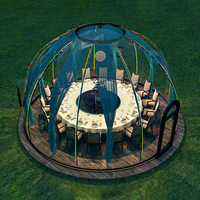 Clair gonflable bulle maison bulle ballons maison hôtel dôme tente polycarbonate lucarne