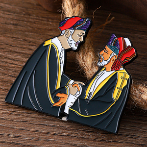 Pin de solapa de Metal DE LOS Emiratos Árabes Unidos, broche de cuello, figura de Rey Príncipe, insignia de bandera nacional, pines magnéticos de esmalte suave - Product Image 4
