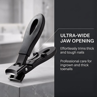 Cortauñas Anti-moscas de Mandíbula Grande para Uñas Gruesas, Cortador de Uñas con Doble Resorte, Agarre Ergonómico Antideslizante, Cortauñas de Gran Apertura