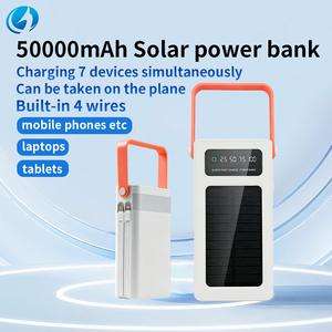 แบตเตอรี่สำรองพลังงา<span class=keywords><strong>น</strong></span>แสงอาทิตย์ 50000mAh พร้อมสายชาร์จใ<span class=keywords><strong>น</strong></span>ตัว จอแสดงผล LED ชาร์จเร็<span class=keywords><strong>ว</strong></span> พก<span class=keywords><strong>พา</strong></span>สะดวก สำหรับโทรศัพท์ - Product Image 1