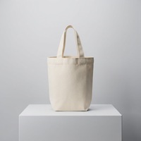 Sac fourre-tout en toile de coton mini, écologique, personnalisé, portable, pour pique-nique et usage quotidien, avec compartiment pour bouteille d'eau