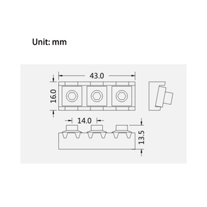 Serrure de chaîne d'écrou de verrouillage de guitare électrique noire de 43mm pour pont de trémolo de <span class=keywords><strong>Floyd</strong></span> <span class=keywords><strong>Rose</strong></span> - Product Image 3