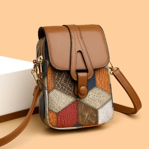 Versatile Women's Multi-Compartment Crossbody Mobile Phone Bag Zipper Shoulder Bag Soft PU Casual Style Messenger - Product Image 2