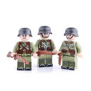 Set di Costruzioni con Blocchi di Piccole Dimensioni della Seconda Guerra <span class=keywords><strong>Mondiale</strong></span>, Modelli di Soldati Americani, Tedeschi e Sovietici in Plastica ABS, Gioco di Costruzione - Product Image 3