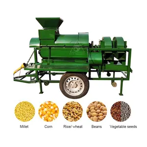 Automatic corn soybean sorghum sheller thresher machine maize shelling peeling threshing machine for sale