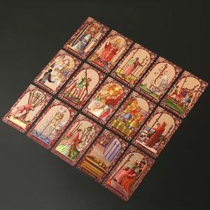 Nouveau jeu de cartes de tarot rose à fleurs, 78 cartes, imperméables, avec impression doré<span class=keywords><strong>e</strong></span> à chaud, jeu de divination, jeu de cartes - Product Image 6