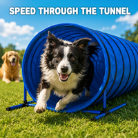 Ensemble d'équipements d'agility pour chiens : Barrières, obstacles, anneaux de saut, poteaux de tressage et aides en PVC, modèle L-85