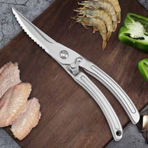 Stainless Steel <b>Kitchen</b> <b>Scissors</b> 8 In Straight Head For Chicken Duck Bone Cutting Home Use - Product Image 1