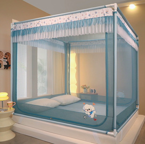 มุ้งกันยุงแบบป้องกันการตกจากเตียง รุ่น Class A พร้อมโครงภายนอก สามช่องเปิด ปิดมิดชิดเต็มรูปแบบ มุ้งกันยุงแบบประตูรูปตัวยู - Product Image 3