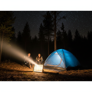 Projecteur LED portable d'<span class=keywords><strong>extérieur</strong></span> 6000K lumière du jour CRI90, angle <span class=keywords><strong>de</strong></span> faisceau 120°, 1100 lumens, recharge USB, étanche IP65, SMD - Product Image 2