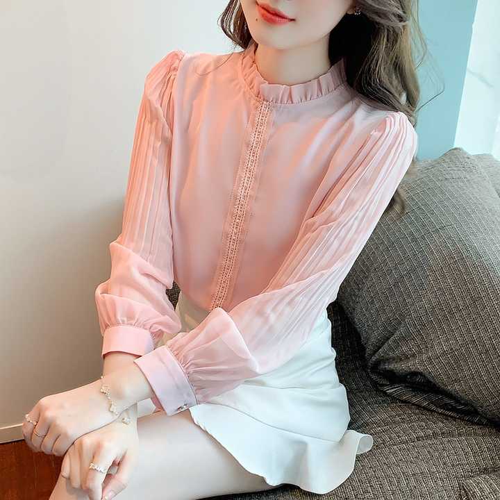 pink chiffon blouse