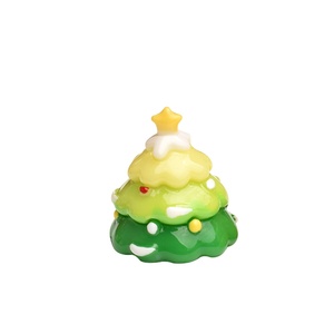 Mini Arbre de Noël Dégradé Coloré, Gâteau, Aliments, Colle Crème, DIY Résine, Petits Accessoires, Pièces de Scène de Noël - Product Image 1