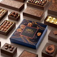 Vente en gros d'emballages cadeaux en chocolat pour aliments pour bébés personnalisés boîtes de plateau à palettes en carton enduit gaufrage stratification mate pour noix