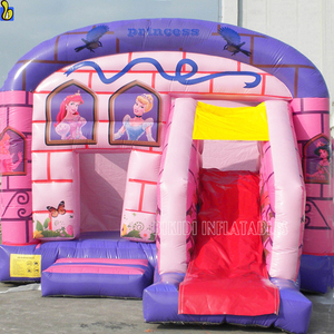 Công Chúa Màu Hồng Nhảy Inflatable Lâu Đài, Inflatable Cô Gái <span class=keywords><strong>Bouncer</strong></span> Kết Hợp Với Trượt B3073 - Product Image 1