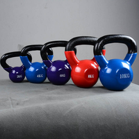 Kettlebell en fonte avec logo personnalisé, revêtement néoprène, poids de 2 à 20 kg, écologique, durable, équipement de musculation