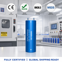 Celda LiFePO4 de Grado A, 50Ah, 3.2V, Batería Cilíndrica LFP 60145, Tipo Tornillo, Certificación CE UN38.3 RoHS para ESS, Bicicletas Eléctricas y Montacargas